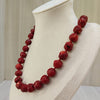 Single Line Round Shape Coral Necklace image 2