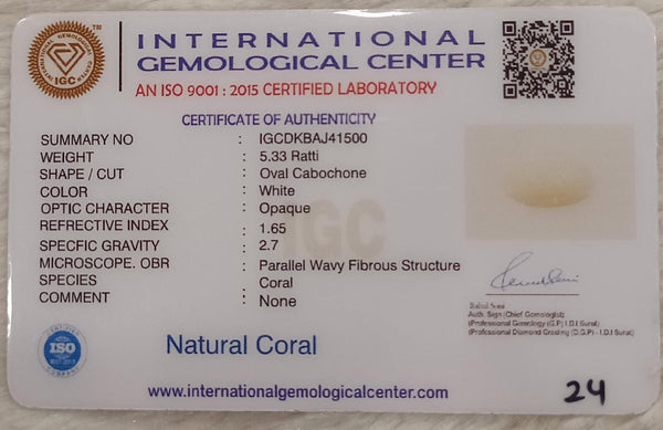 Natural White Coral: The Symbol of Peace and Strength Summary No IGCDKBAJ41500 image 2