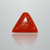 Natural Italian Red Coral (Moonga) triangular cabochon, untreated, certified IGCDKBAJ42422
