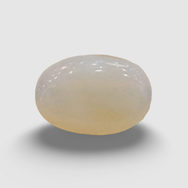 Natural White Opal 4.28 ratti oval cabochon loose gemstone, IGC certified IGCDKBAJ42935