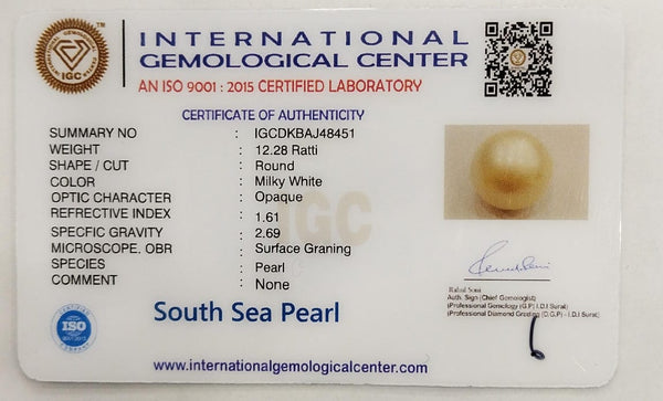 Natural South Sea Pearl – A Symbol of Elegance & Purity Summary No IGCDKBAJ48451 image 2