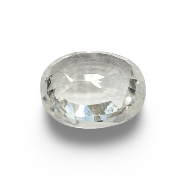 Natural White Zircon | Certified | Oval | Certificate No.: IGCDKBAJ47483 image 1