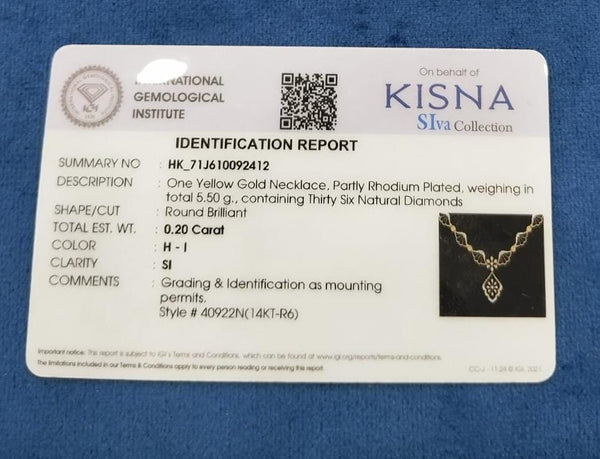 Timeless Diamond Necklace in 14K Gold – 0.20 Carat image 3