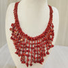 Natural coral mix unusual shape bead necklace (07) – Tushar Gems