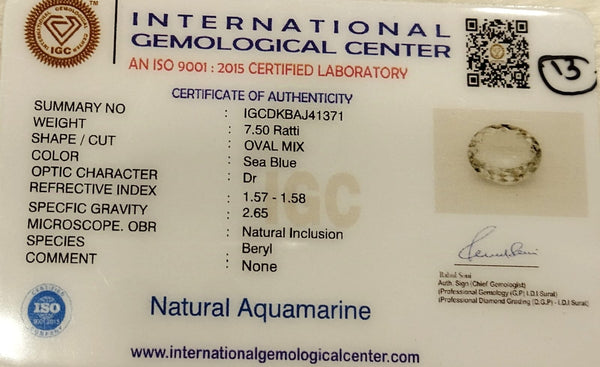 7.50 Natural Aquamarine: A Gemstone of Tranquility and Clarity image 4