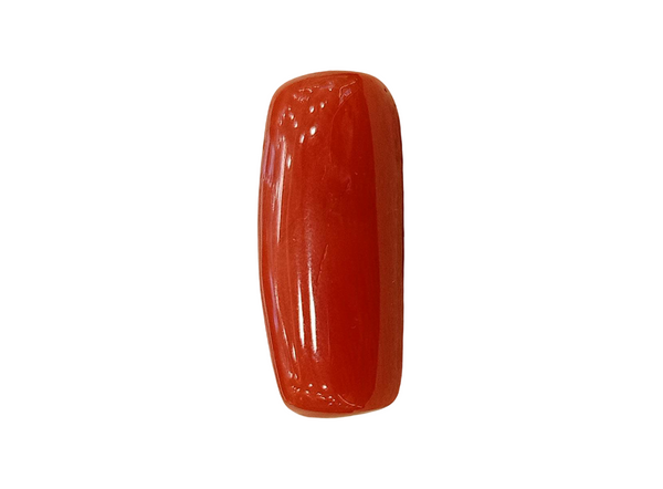 Natural Red Coral | Certified | Capsule Cut Gemstone Summary No. IGCDKBAJ57882 image 1