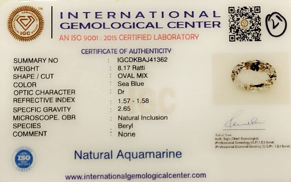 8.17 Ratti Natural Aquamarine: The Stone of Tranquility and Clarity image 3