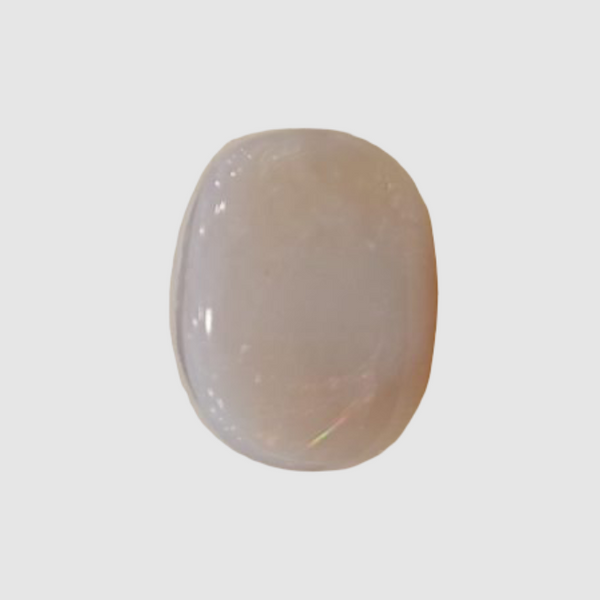 Natural White Opal 11.00 Ratti| Oval Cabochone| Certified No. IGCDKBAJ42937 image 1