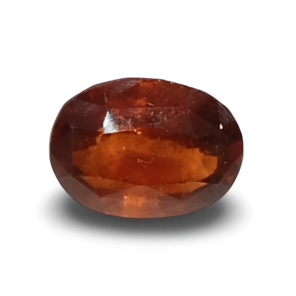 Natural Hessonite (Gomed) oval mixed cut loose gemstone, IGC certified IGCDKBAJ42720