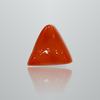 Natural Italian Red Coral (Moonga) triangular cabochon, untreated, certified IGCDKBAJ42361