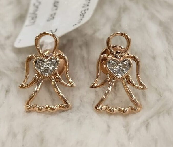 Kisna Collection | Angel-Inspired Diamond Earrings | 1.30 Gm | 0.03 Carat | 14KT | H-I Color | SI Clarity image 0