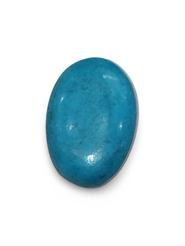 Natural Turquoise | Sea Blue | Oval Cabochon | Certified | Matrix BackgroundCertificate No.: IGCDKBAJ44704 image 0