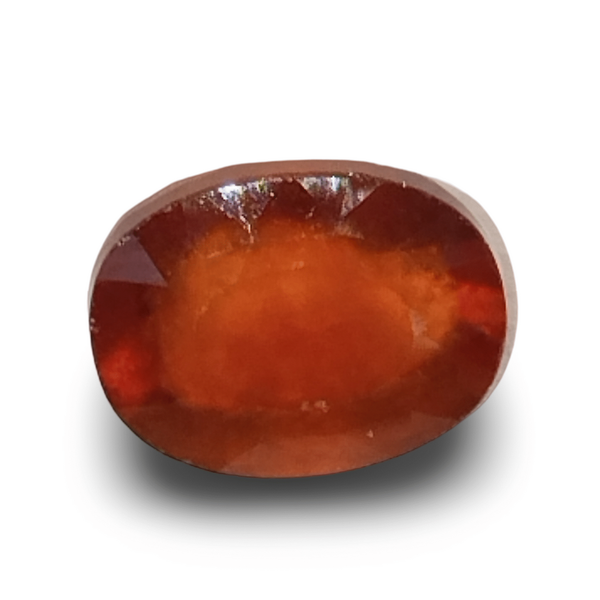 Natural brownish orange Hessonite (Gomed) oval mixed cut loose gemstone, IGC certified IGCDKBAJ42695