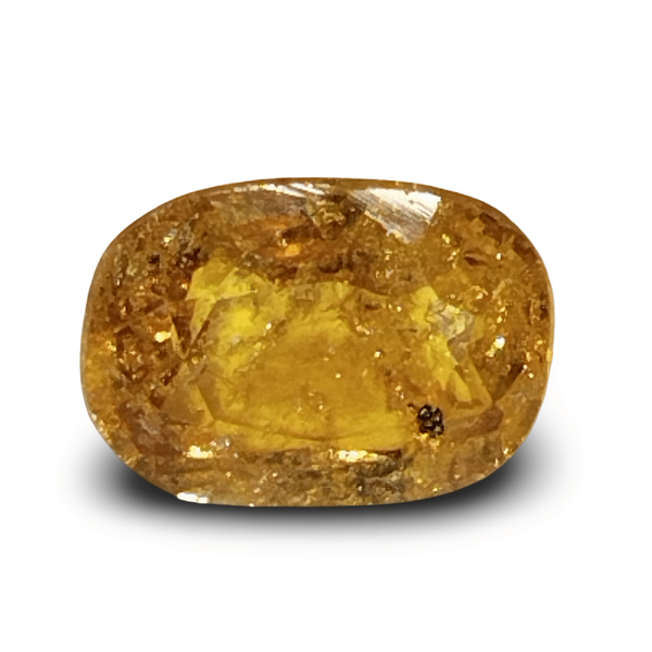 Natural Hessonite (Gomed) cushion cut loose gemstone, IGC certified IGCDKBAJ48336