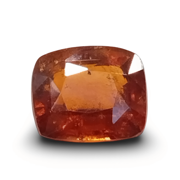 Natural Hessonite (Gomed) cushion mixed cut loose gemstone, IGC certified IGCDKBAJ42787