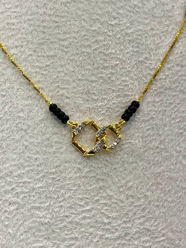 Delicate Diamond Mangalsutra in 14K Gold – 0.06 Carat image 0