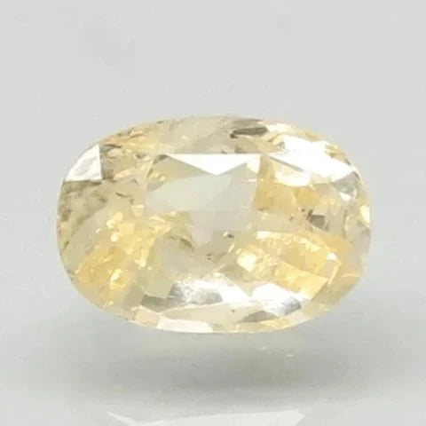 Certified Natural Yellow Sapphire (Pukhraj) – 5.05 Carat / 5.61 Ratti | Unheated | Oval Mixed Cut | GJEPC IGJ Certified | Report No. 7000D27333 image 0