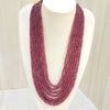 Natural ruby seven line bead necklace – Tushar Gems