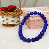 Blue crystal bead bracelet, Saturn stone for discipline – Tushar Gems