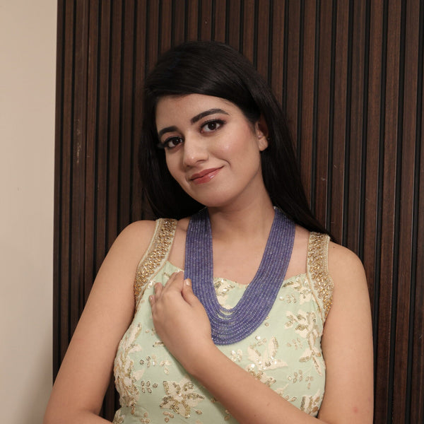 Natural Tanzanite Sapphire Necklace: A Timeless Symbol of Royalty and Elegance image 1