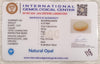 Natural White Opal 9.22 Ratti| Oval Cabochone| Certified No. IGCDKBAJ42906 image 2