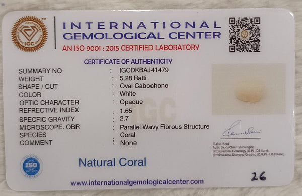 Natural White Coral: The Symbol of Peace and Strength Summary No IGCDKBAJ41479 image 2