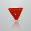 Natural Italian Red Coral (Moonga) triangular cabochon, untreated, certified IGCDKBAJ42441