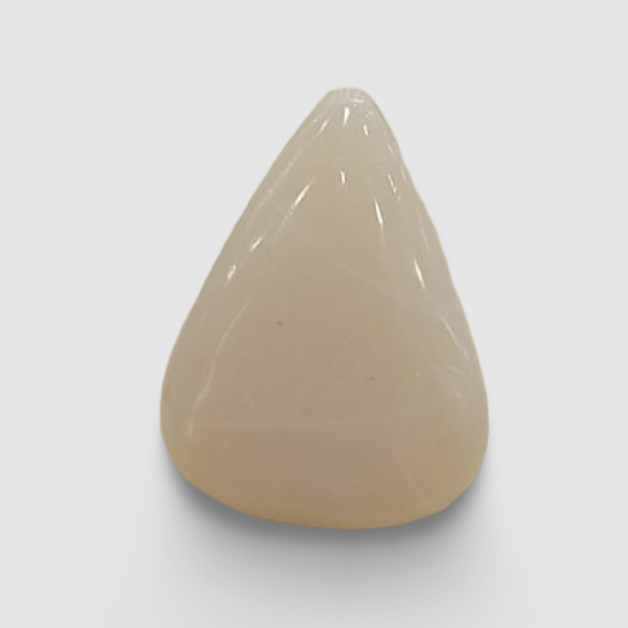 Natural White Opal 7.50 ratti pear cabochon loose gemstone, IGC certified IGCDKBAJ43002