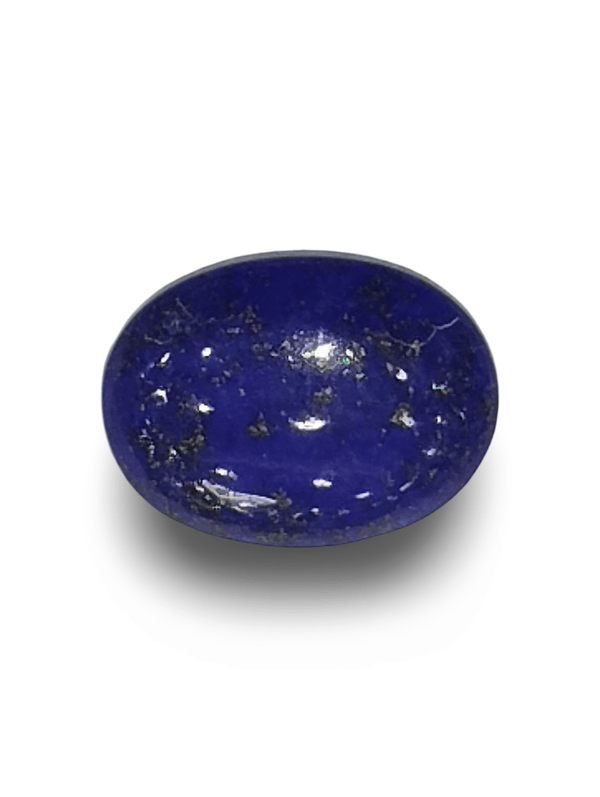 Natural Lapis Lazuli | Govt. Lab Certified | Oval Cabochon | Deep Blue with Pyrite Certificate No.: IGCDKBAJ42533 image 1
