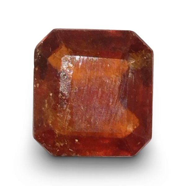 Natural Hessonite (Gomed) octagon step cut loose gemstone, IGC certified IGCDKBAJ42772