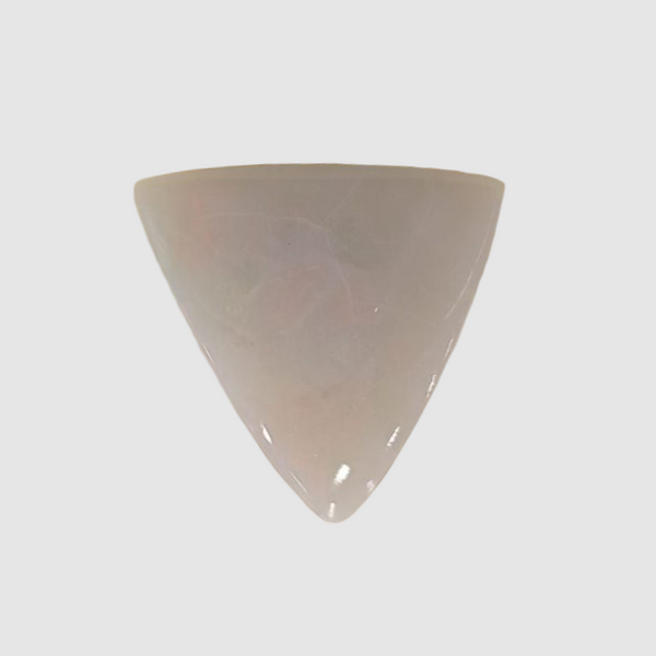 Natural White Opal 7.44 Ratti| Triangular Cabochone | Certified No. IGCDKBAJ43026 image 1