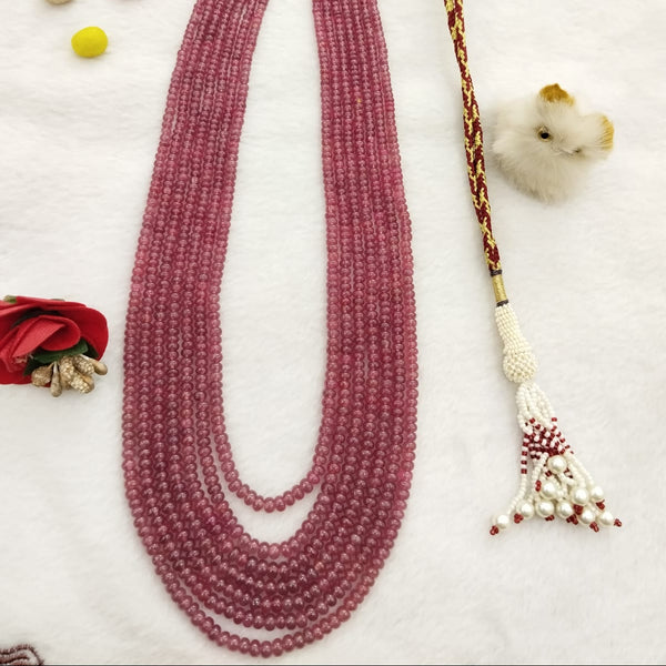 Natural Seven Line Beaded Ruby Necklace: A Symbol of Elegance and Passion image 5