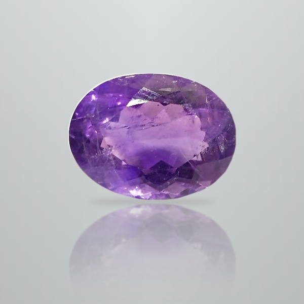 Natural Amethyst (Jamunia) oval cut loose gemstone, IGC certified IGCDKBAJ45603