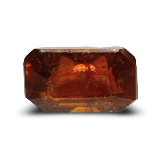 Natural Hessonite (Gomed) octagon step cut loose gemstone, IGC certified IGCDKBAJ42758