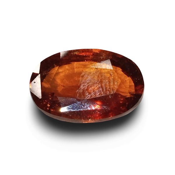 Natural Hessonite (Gomed) oval mixed cut loose gemstone, IGC certified IGCDKBAJ42794