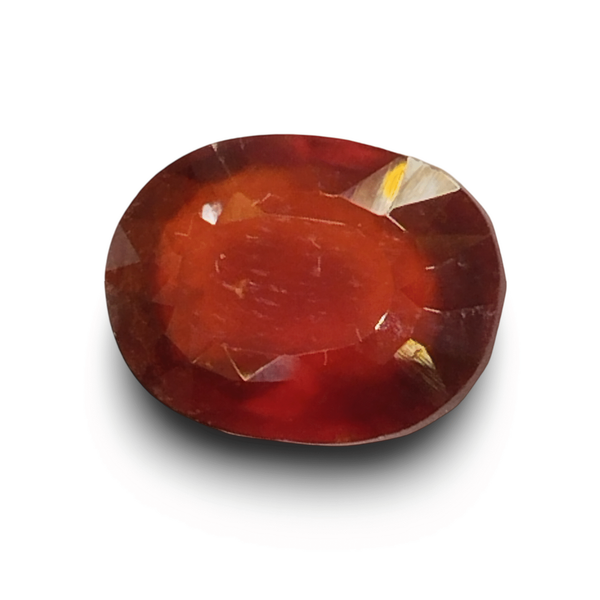 Natural Hessonite (Gomed) oval mixed cut loose gemstone, IGC certified IGCDKBAJ42808