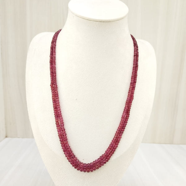 Natural Ruby Three LineBeaded Necklace: A Dazzling Display of Luxury and Passion image 2