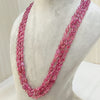 Natural Ruby Tumble Threeline Beaded Necklace image 3