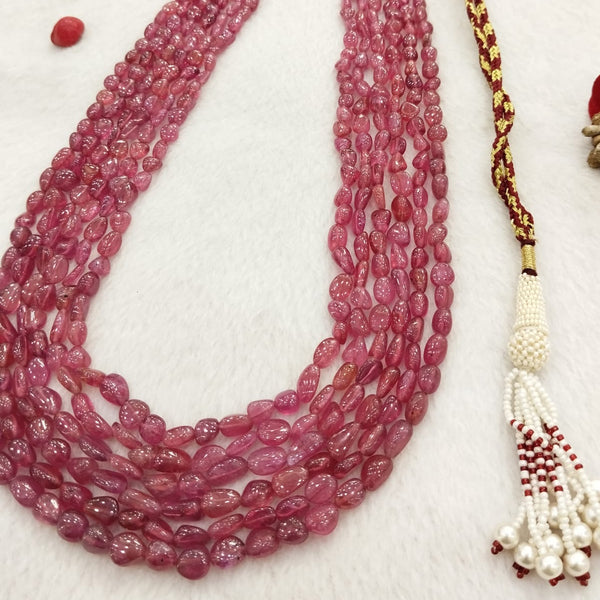 Natural Ruby Six Line Tumble Necklace: A Bold Expression of Nature’s Beauty image 3