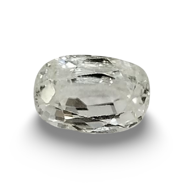 Natural White Zircon oval cut loose gemstone, IGC certified IGCDKBAJ46135