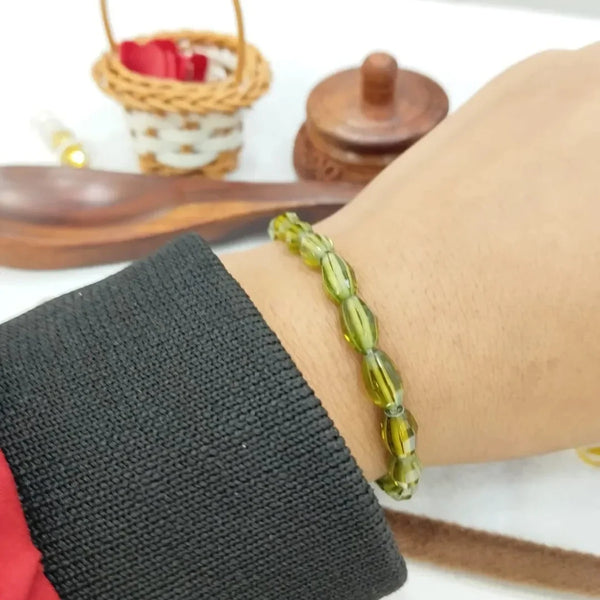 Green spiritual bead bracelet for positive energy and protection – Tushar Gems
