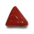 Natural Italian Red Coral (Moonga) triangular cabochon, untreated, certified IGCDKBAJ42442