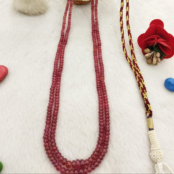 Natural Ruby Two line Beaded Necklace: A Dazzling Display of Luxury and Passion image 2