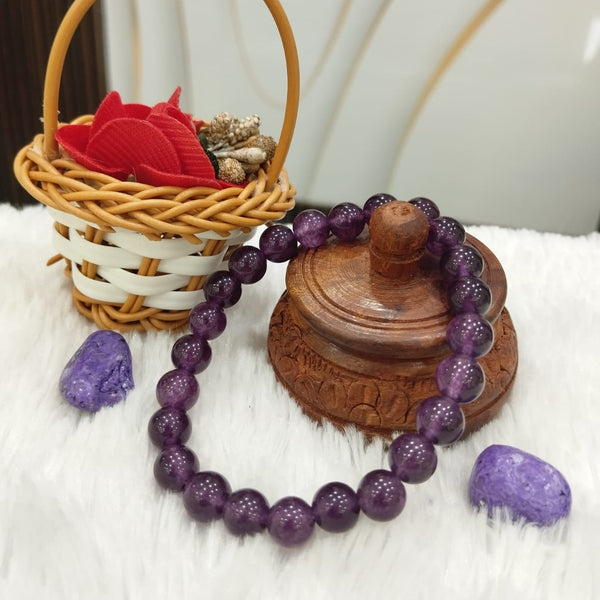 Purple Premium Amethyst Spiritual Awareness Bracelet For Men & Women image 2