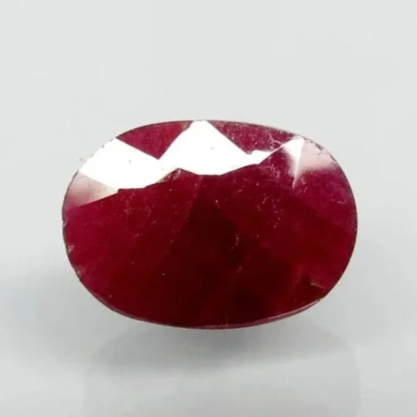 Natural unheated purplish red Ruby (Manik) oval mixed cut loose gemstone, report no. 9498D38422