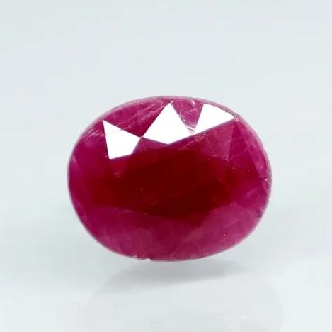 Natural Purplish Red Ruby | Certified Unheated | Oval Mixed Cut Report No. 9581D38673 image 0