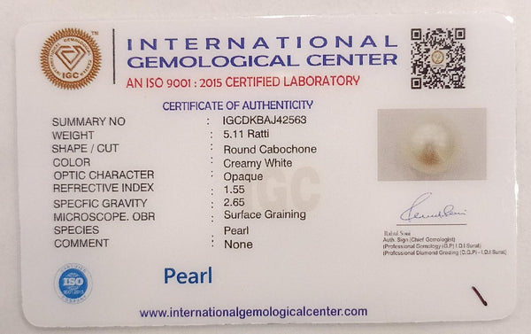 Natural Pearl (Moti): The Essence of Elegance and Serenity Summary No IGCDKBAJ42563 image 2