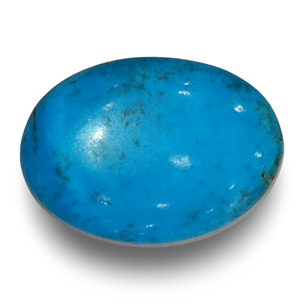Natural Turquoise (Firoza) oval cabochon loose gemstone, IGC certified IGCDKBAJ41445