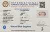 Natural Blue Sapphire | IGC Certified | Cushion Cut Certification Number: IGCDKBAJ49669 image 2