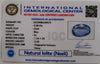 Natural Iolite| Govt. Lab Certified | Oval |Blue withCertificate No.: IGCDKBAJ40572 image 2